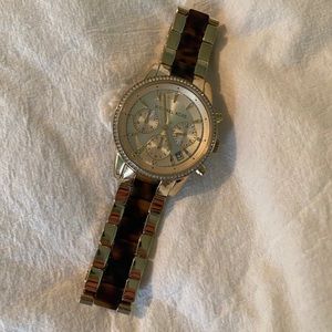Michael Kors gold and tortoise watch